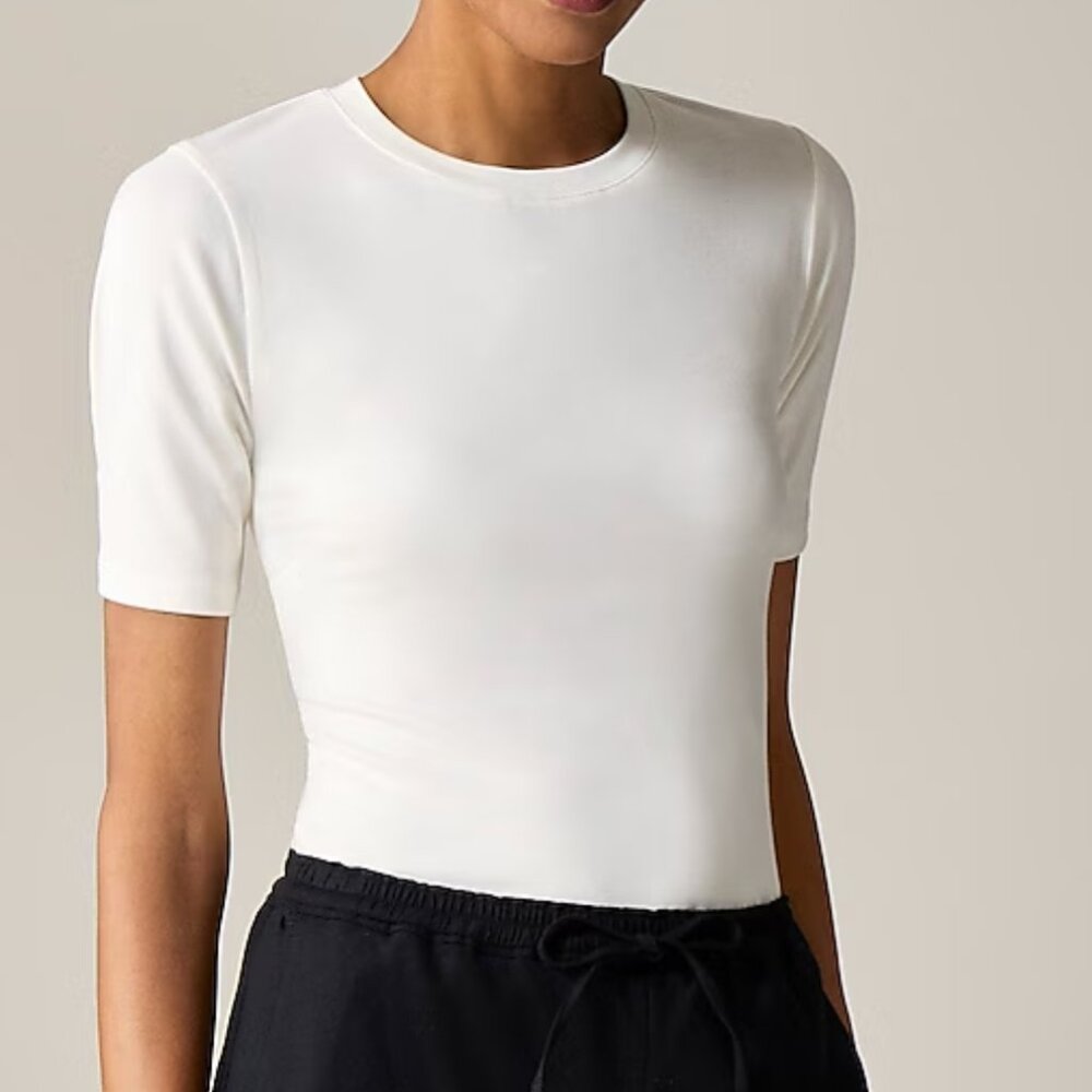 J. Crew White Short Sleeve Tee